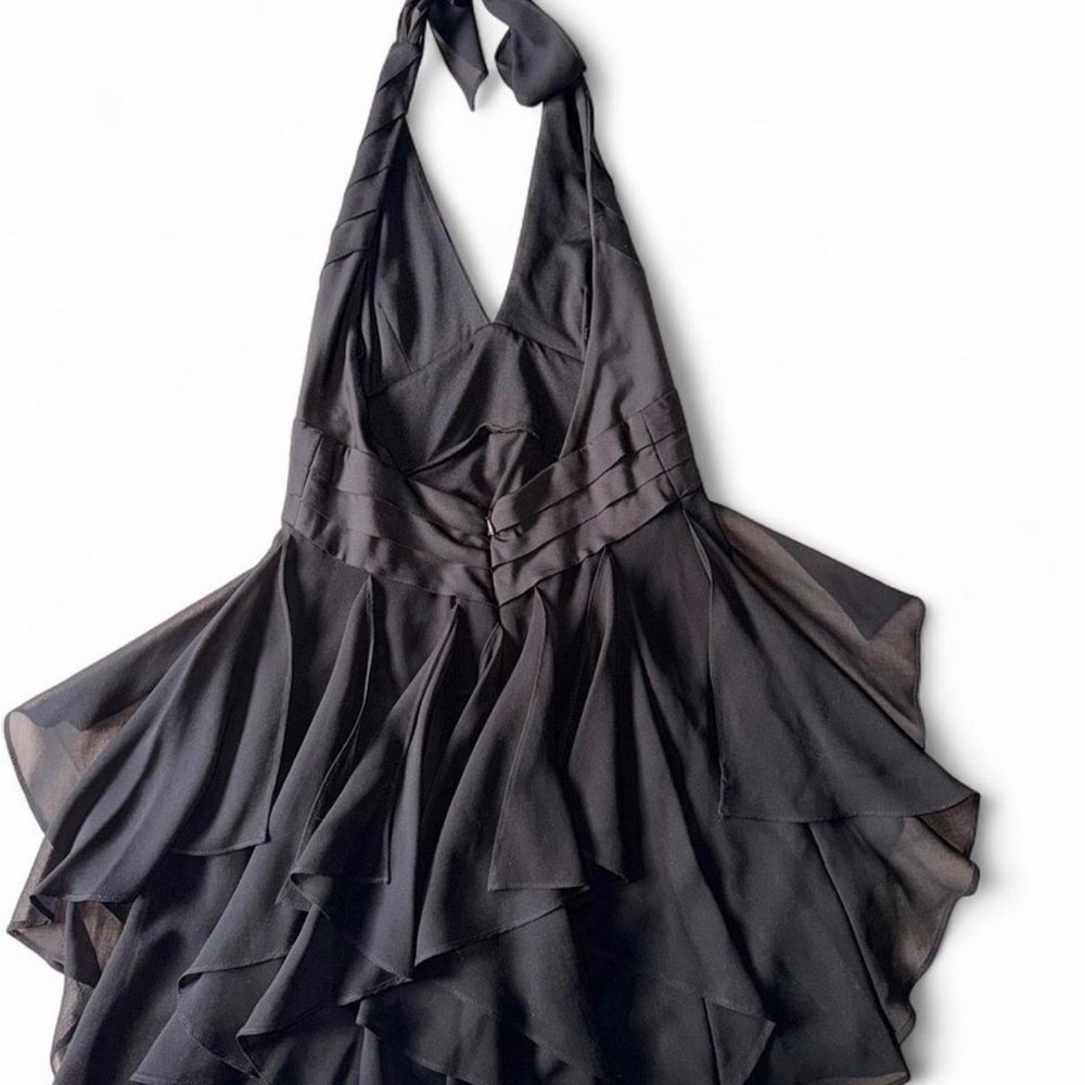 XXI Ruffle Halter LBD - Picture 2 of 4